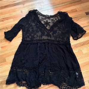 SHEIN Black Lace Dress
